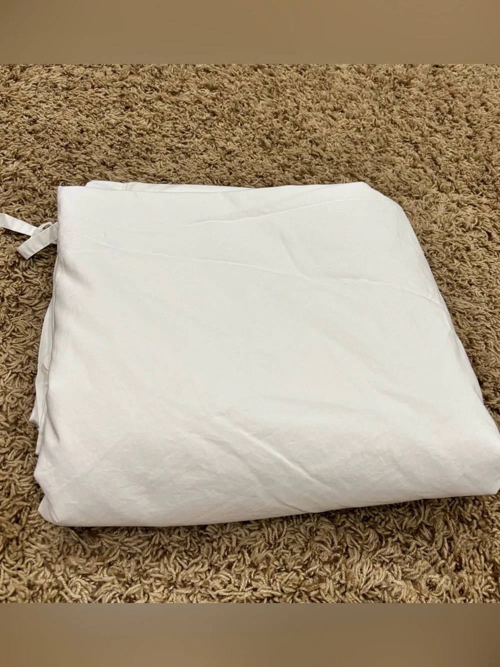 Organic Crisp Percale Duvet Cover Full/Queen White